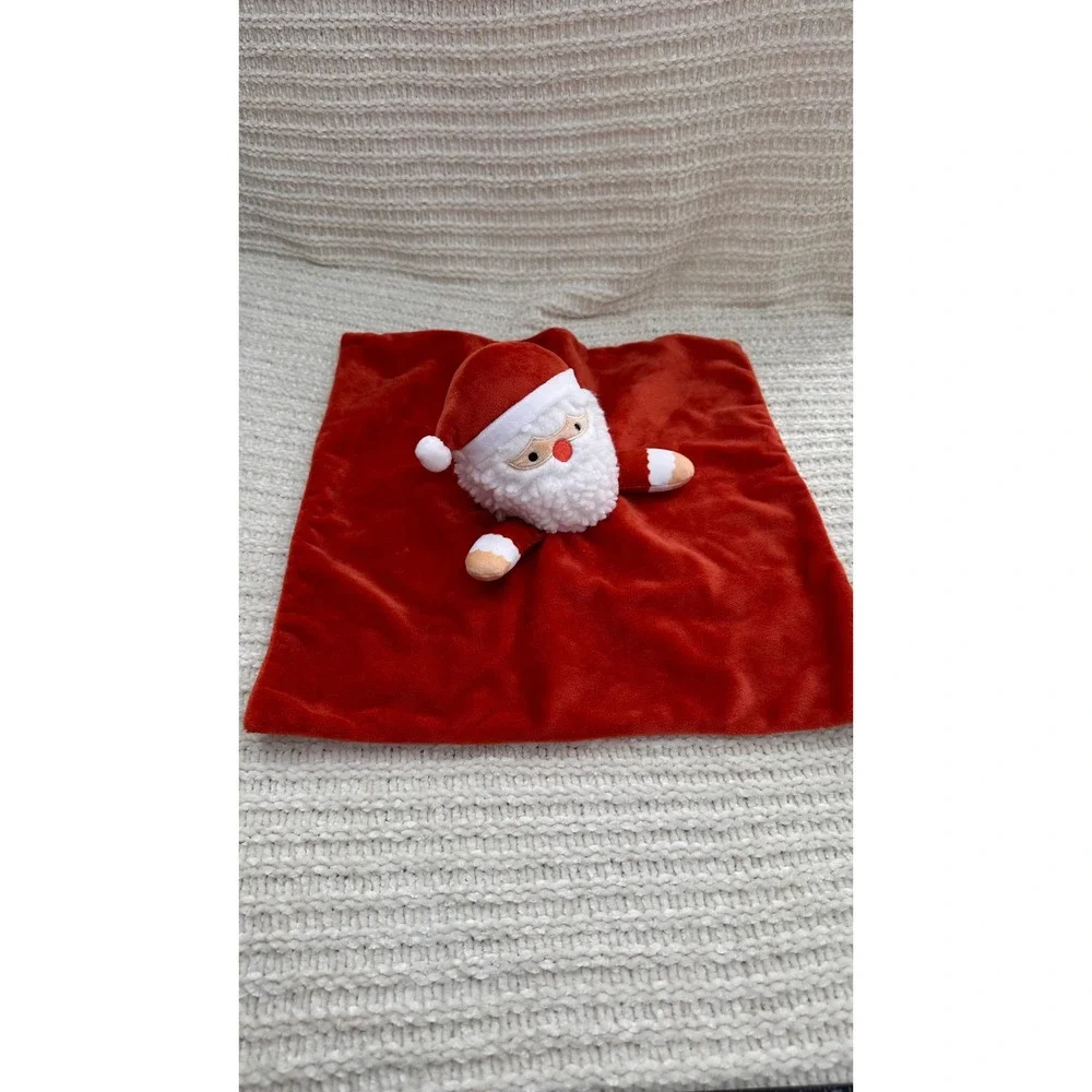 Santa Claus Baby Security Blanket Lovey Red Plush Stuffed Animal Toy Kid Nursery